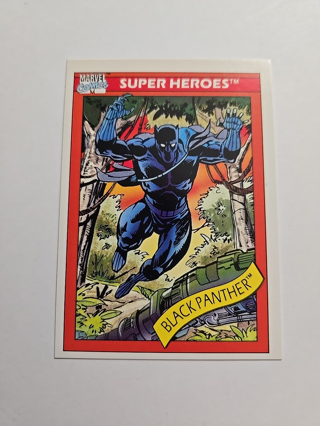 Black Panther 1990 Impel Marvel Universe Super Heroes Card No. 20