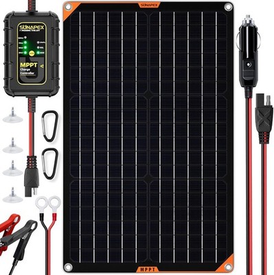 30W Flexible Solar Panel with MPPT Charge Controller,Solar Battery Charger