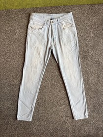 Nuon Slim-Fit Mid-Rise Jeans light blue Denim W32L29 India Made rodeo crop relax