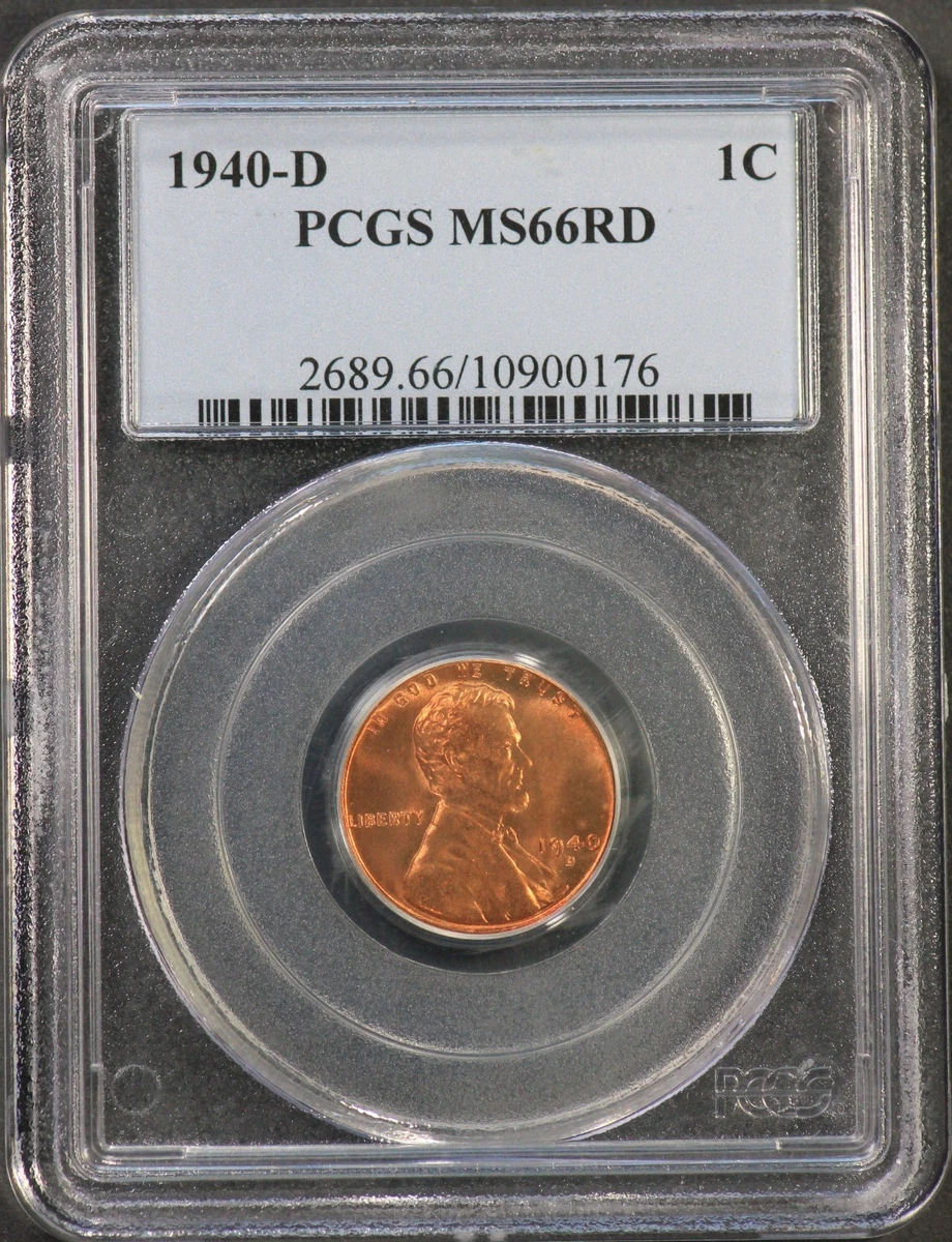 【3点】PCGSイギリスMS66 50P MS67RD 2P MS66RD 1P MS 66 Graded 1940 Year Lincoln Wheat US Small Cents (1909-1958
