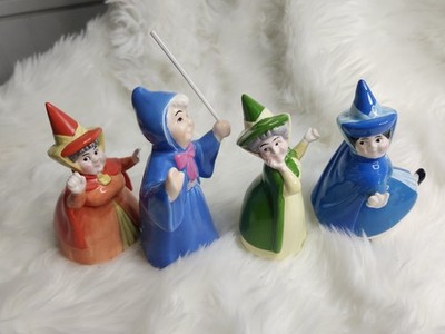 Vintage Disney s Sleeping Beauty Schmid Ceramic Figurines 1989 Fairy Godmother s