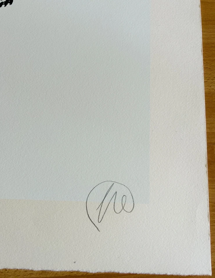 MARKUS LÜPERTZ, HANDSIGNIERT,  Großer FARBSIEBDRUCK auf Bütten, TOP Zustand - Bild 3 von 3