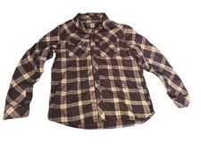 Rock Revival Plaid Flannel Shirt Sz XL Green Long Sleeve Embroidered Western