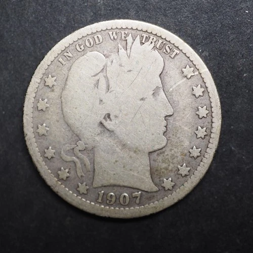 1907 *D * BARBER SILVER QUARTER  ***NICE*** FREE SHIPPING   C2064