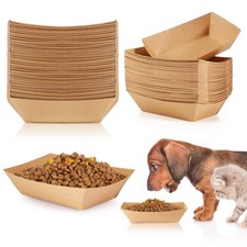 Yetene 50 Pcs Disposable Pet Bowls Dog Feeding Bowls, 16 oz Cat Puppy White