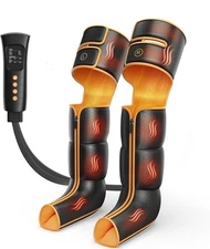 ITCPRL LEG MASSAGER WITH HEAT AND COMPRESSION FOOT CALF & THIGH MASSAGE - BLACK