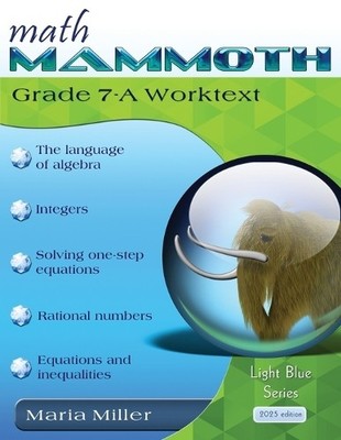 Maria Miller Math Mammoth Grade 7-A Worktext (Taschenbuch)