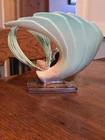 Roseville Pottery Green Pinecone Fan Vase 472-6 Factory MINT