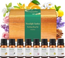 Essential Oils Kit w/Wooden Case Top Grade Fragrance Oils for Daily Aromatherapy