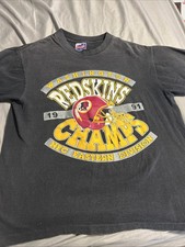 Vintage Washington Redskins T Shirt Division Champs Size Medium Trench