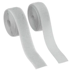 Sew on Hook and Loop Tape, 1 Inch Nylon Fastener Strips 2 Yards (Light Grey)