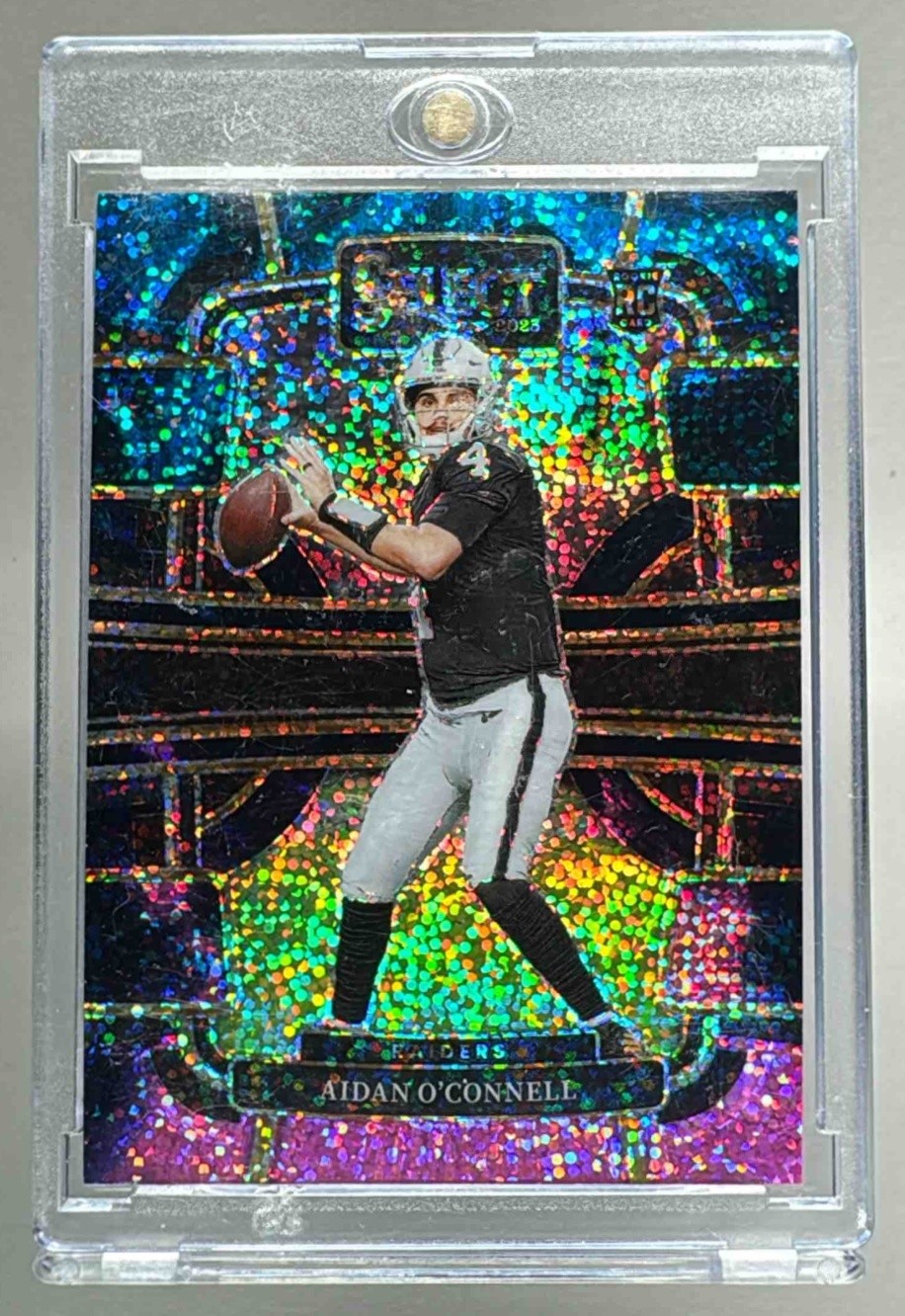 Aidan O'Connell 2023 Panini Select #58 Cosmic Prizm SSP Rookie RC Concourse