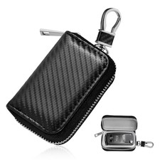 Faraday Bag for Car Key Fob, Anti-Theft Carbon Fiber Auto Keys Holder Storage