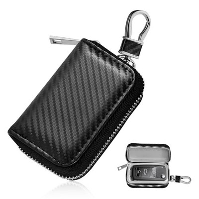 Faraday Bag for Car Key Fob, Anti-Theft Carbon Fiber Auto Keys Holder Storage