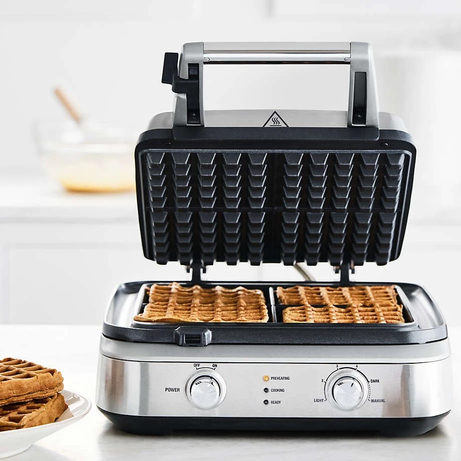 Breville The Smart Waffle Maker 4 Slice BWM604BSSUSC, Sliver - Image 4 of 4