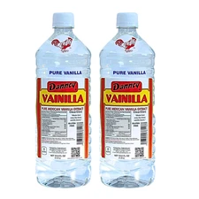 Danncy Vanilla Clear 33.8 Fl Oz (1L) 2 Pack - Authentic Mexican Vanilla Flavor