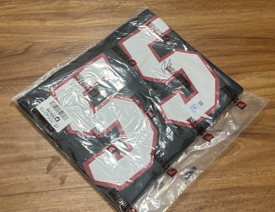 Camiseta deportiva Beckett "White Chocolate" autografiada por Jason William Heat "White Chocolate" autógrafo automático Foto 3 de 3