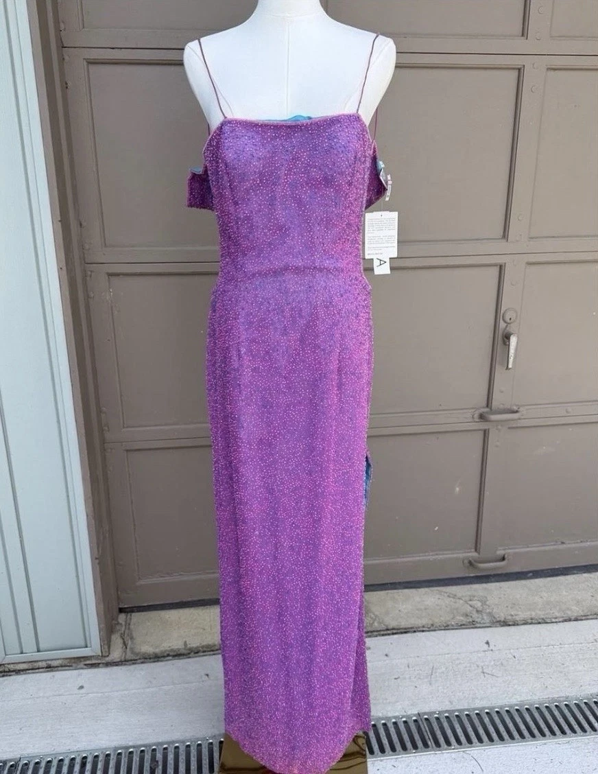 scala dresses vintage 1980's Silk Beaded Teal Green Gown For Sale at 1stDibs Spaghetti Strap Color Scala Beaded Dresses for Women