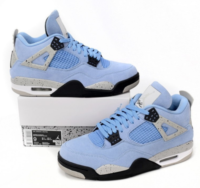 #ad Jordan 4 Retro quot;University Bluequot; Men#x27;s Mid Top Basketball Shoes $83.00