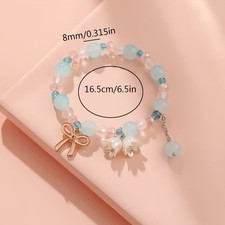 Bell Orchid With Floral Charm 1PC Sweet Friendship Accessory Casual Wristwear 