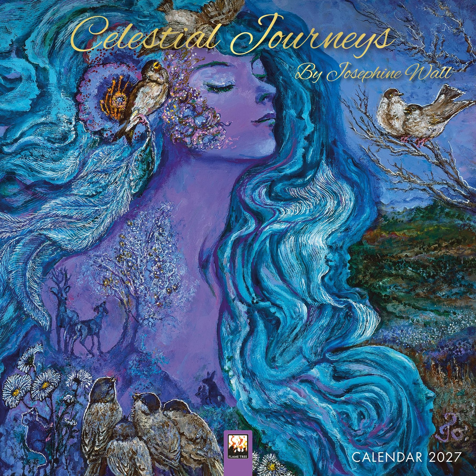 Celestial Journeys by Josephine Wall Mini Wall Calendar 2027 (Art Calendar) - Image 4