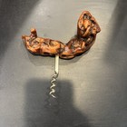 Vintage Burl Grape Vine Root Wood Cork Screw Wine Bottle Opener Brown Bar 6” — photo 2