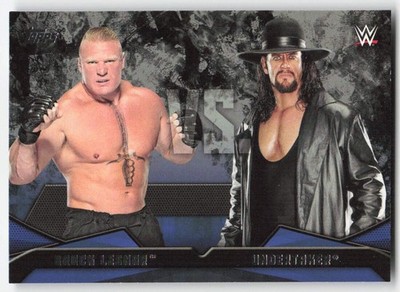 2016 Topps WWE Then Now Forever Rivalries WWE Undertaker VS Brock Lesnar #10