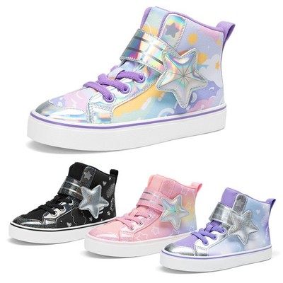 Girls Fashion Sneakers Sparkly Shiny Comfortable Casual Shoes Walking Shoes