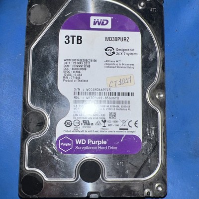 WD Purple WD30PURZ-85GU6Y0 3TB 5400RPM 3.5'' SATA 6Gb/s Surveillance HDD - HD318A