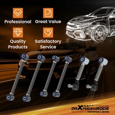 6Pcs Rear Lower & Upper Camber Control Arm Toe for Acura TSX 2004-2008 FWD