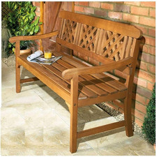 Image of 3 Seater Garden Bench Hardwood
