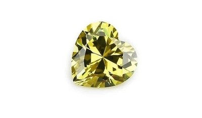 2 Ct Lamon yellow color Heart Cut VVS1 Moissanite Premium Quality Gemstone 