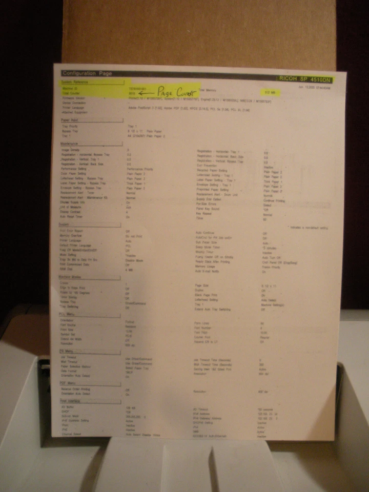 Ricoh Aficio SP-4510DN Duplex Network printer Pg Count ONLY 9,010 - Image 4 of 4