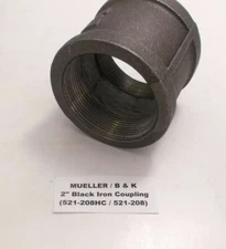 MUELLER / B & K 2" Black Iron Coupling - Right Hand (521-208HC / 521-208) 