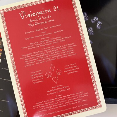Visionaire # 21 DECK OF CARDS DIAMOND OF CARDS 1997 Rare