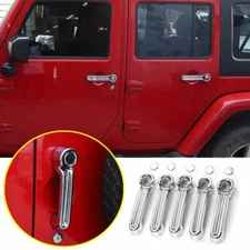 For 07-17 Jeep Wrangler JK ABS Chrome Pull Handle&Tailgate Handle Cover Trim Kit