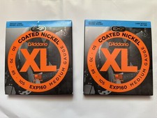 D'Addario EXP160 Coated Electric Bass Strings 50-105  2 Pack Full Sets XT