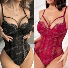 Women's Sexy-Lingerie Babydoll Sleepwear Underwear Lace Dress G-string Nightwear