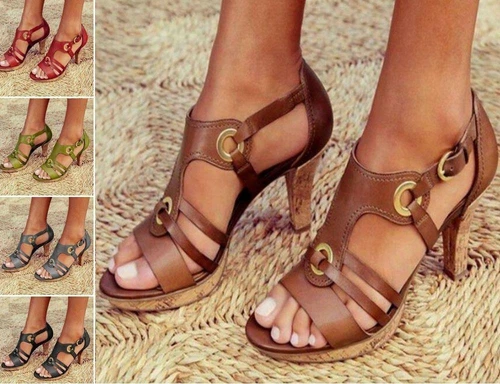 Neu Damen-Sandalen Damen Knöchelschnalle Bohemian Sommerschuhe Größe - Bild 2 von 18
