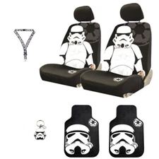 New Star Wars Stormtrooper 6PC Car Seat Covers & Mats Accessories Set