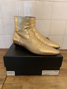 saint laurent snakeskin boots