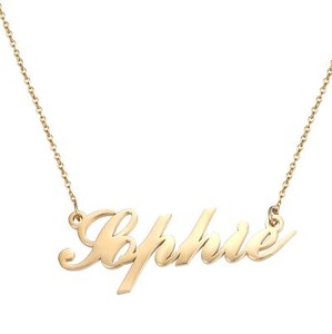 Authentic Women's Gold Plated Unique Name Custom Pendant Necklace For