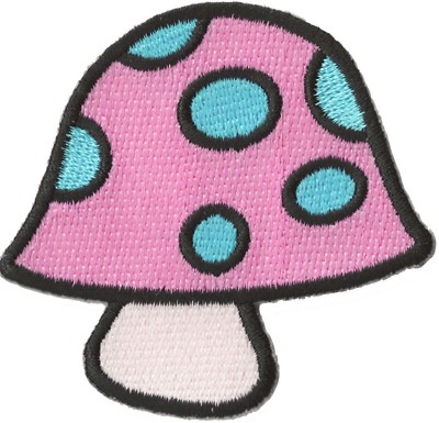Patch Brodé Champignon – Écusson à Coudre Ou Repasser, Neuf