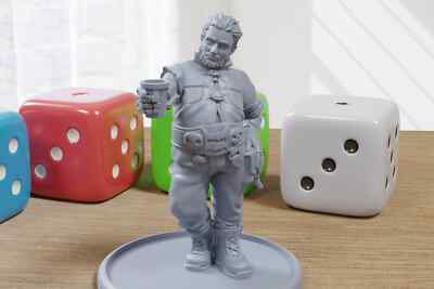 Bar Keeper - 3D Printed Proxy Minifigure For Sci-Fi Miniature Tabletop Games