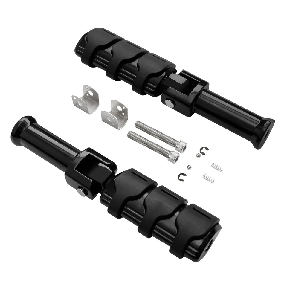 Soporte de montaje de reposapiés de pasajero para Harley Davidson Softail 18-24 negro Foto 3 de 4