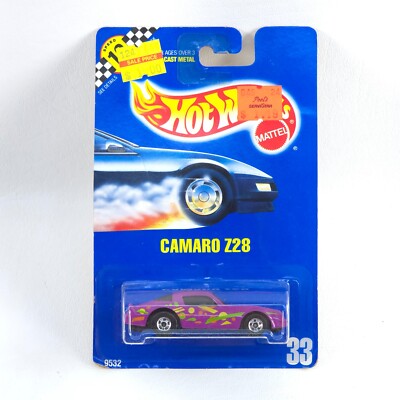VTG 1991 Hot Wheels CAMARO Z28 Collector No 33 RARE Speed Points Card MOC BW
