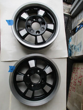 Two 15x5-12 Aluminum Riviera Style Rims Wheels 1970-76 Porsche 914-4 Bent