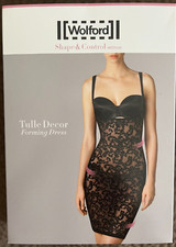 WOLFORD Tulle Decor Forming Dress Sz 38 EU Sz 8 US - Black - New in Box - RARE