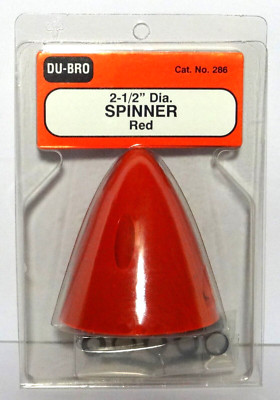 DU-BRO 2-1/2'' (63.5 MM) DIAMETER RED SPINNER ( 2-BLADE )( CAT. # 286 )