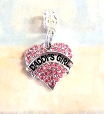 Silver DADDY'S GIRL Charm Daughter Charm Daughter Jewelry Daughter Gift from Dad